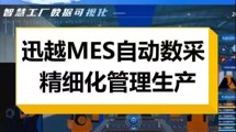 迅越MES系統，自動采集，精細化管理生產，低成本實現生產數據透明化